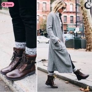 Ugg Kesey - chestnut lave up wool lined water proof boots brown size 9